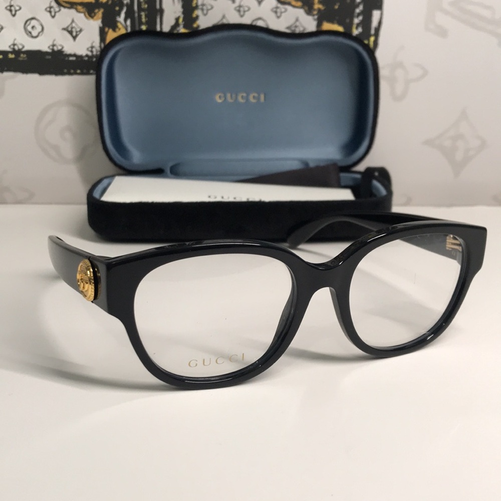 New Authentic Gucci Black Oversized Glasses GG1411O 004 - Picture 3 of 14